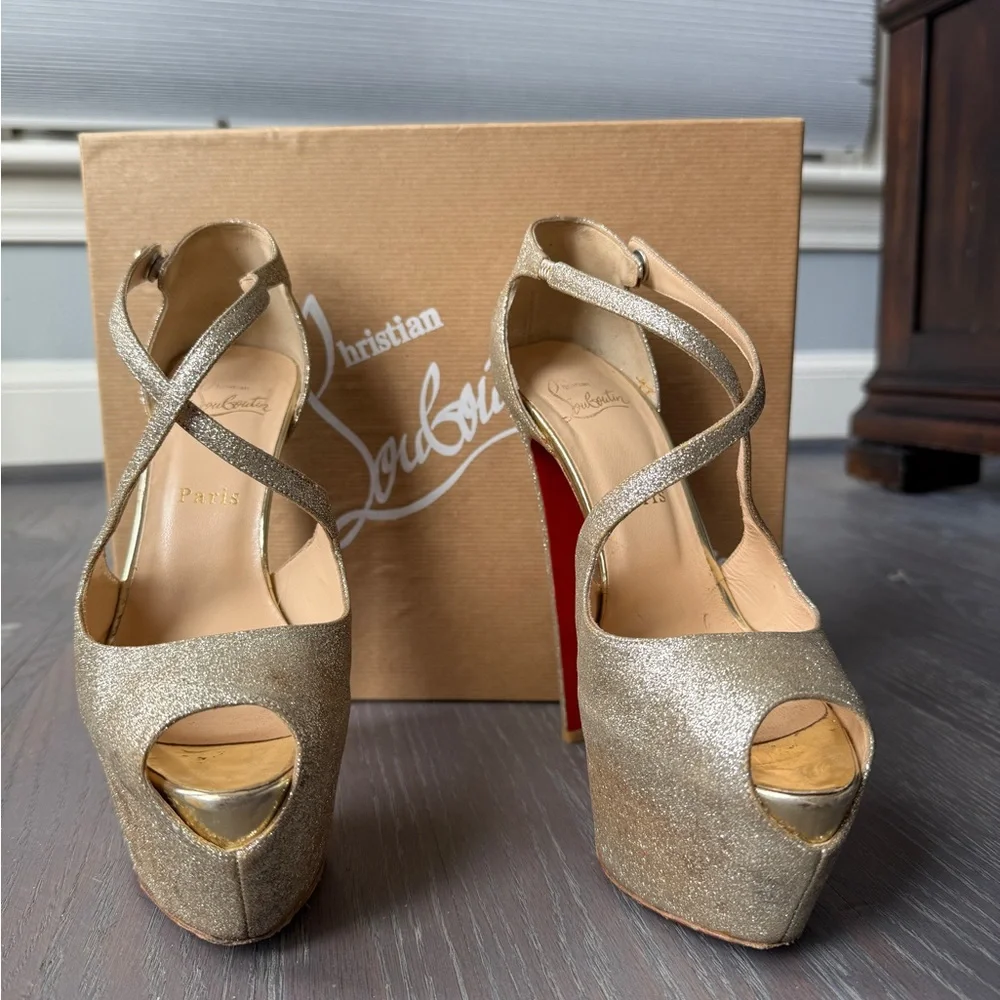 Christian Louboutin Exagona 160 Glitter Heel